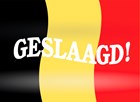 geslaagd met de belgische vlag